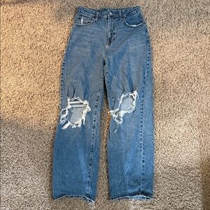 Wild Fable Ripped Blue Straight Leg Jeans